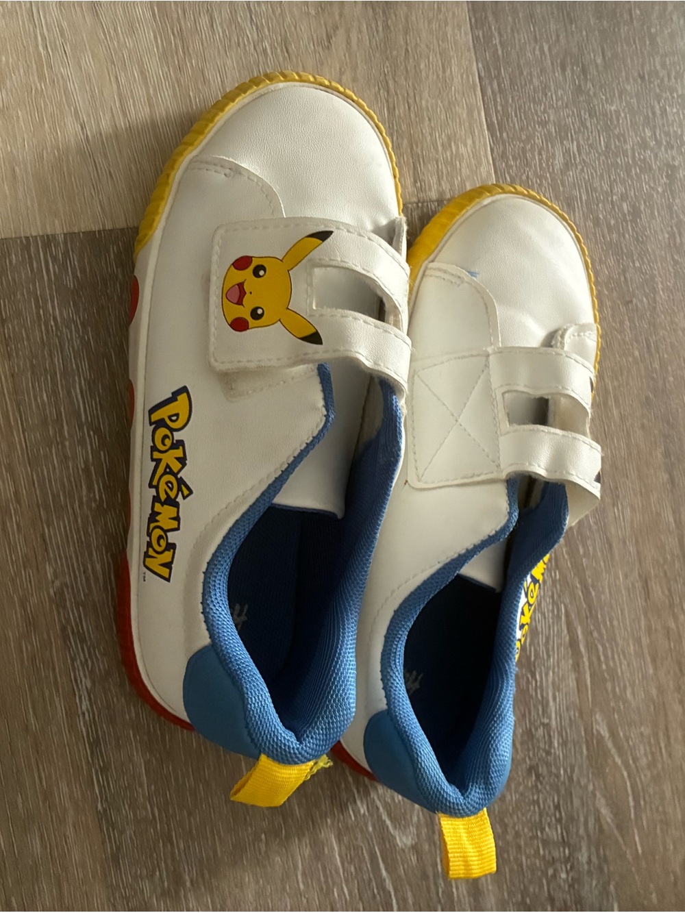 H&M White, Yellow & Blue Kids Velcro Sneakers